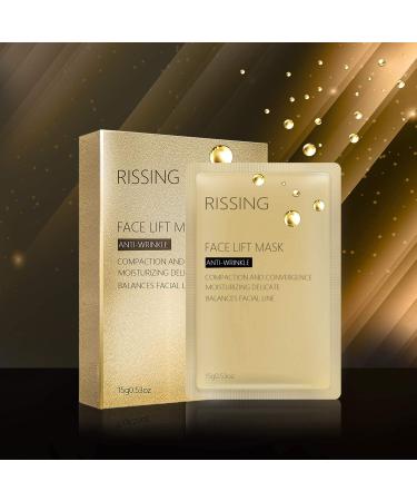 Rose Gold V Line Mask Double Chin Reducer - Anti Wrinkle Face Patch for Neck, Chin - 5 Pieces - Buy Online on GoSupps.com