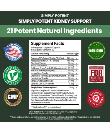 Kidney Support Supplement - Premium Cleanse & Repair Formula - 705mg Pills - 60 Capsules - Buy Online on GoSupps.com