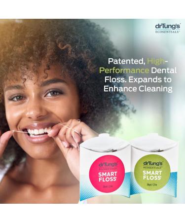 DrTung's Smart Floss - Natural PTFE & PFAS Free Dental Floss - Gentle on Gums Expands BPA Free Cardamom Flavor - Pack of 11 - Ships Internationally - Buy Online on GoSupps.com