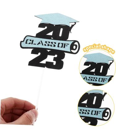 RUNROTOO 5pcs 2023 Graduation Visa Insertion Graduation Cap Topper College Graduation Decorations Graduation Decorations Class of 2023 Cupcake Toppers Graduation Gold Paper Cup Insert Card Blue 13x11.5cm - Buy Online on GoSupps.com