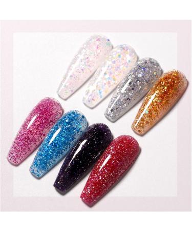 Poly Extension Gel Nail Kit 8 Colours Glitter Poly Nail Gel for Nail Strengthener & Nail Hardener 15ml Long-lasting Nail Base Builder Gel for Beginners Home DIY Salon Art Manicure Gift 8 Sparkling Colours - Buy Online on GoSupps.com