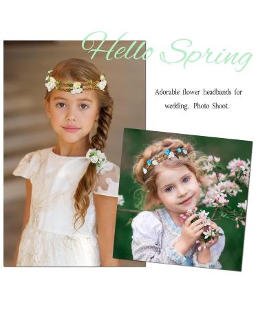 Buy Candygirl 12-Piece Multi-Colored Flower Headbands | Bohemian Wedding Crowns for Women & Girls - Perfect for Beach Parties & Events - Buy Online on GoSupps.com