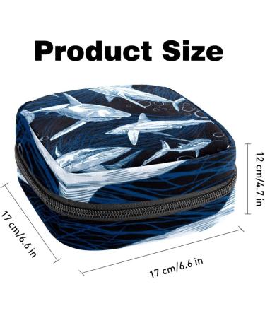 Cool Sharks Storage Bags for Women | Portable Menstrual & Bandage Holder | Multi-Colored For School & Office - Buy Online on GoSupps.com