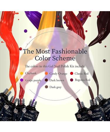Aokitec Gel Nail Polish Kit 20+3Pcs Set | Nude Multi-Color Gel Manicure Set | DIY Home Gel Polish with Base & Top Coat | Gifts for Women | Christmas 20+3 Colors - Buy Online on GoSupps.com