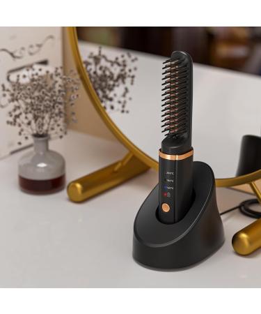 Cordless Hair Straightener Brush - Portable Hot Comb for All Hair Types Negative Ions Travel-Friendly Professional Styling Tool Auto Power Off - Perfect for Women - Buy Online on GoSupps.com