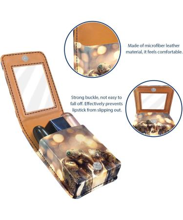 Travel Lipstick Organizer Case with Mirror | Portable Ethnic Style Makeup Bag - Indian Elephant Design - Buy Online on GoSupps.com