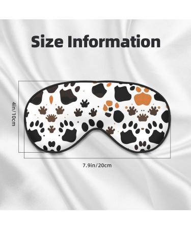 Animal Paw Prints Eye Mask | Unisex Soft Light-Blocking Sleeping Mask | Comfortable Black Travel Accessory - Buy Online on GoSupps.com