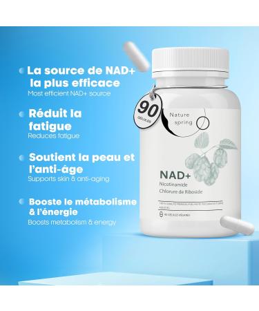 Nad Supplement Nicotinamide Riboside 90 Capsules - Test en Laboratoire en Allemagne - 300 mg par Capsule - Nicotinamide Nad pour 3 Mois - Buy Online on GoSupps.com