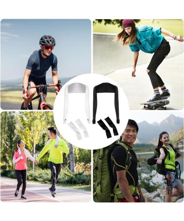 Memofynd Sunscreen Arm Sleeves - UV Protection for Outdoor Sports | Cooling Arm Gums (2-Piece Set in Black & White) - Buy Online on GoSupps.com