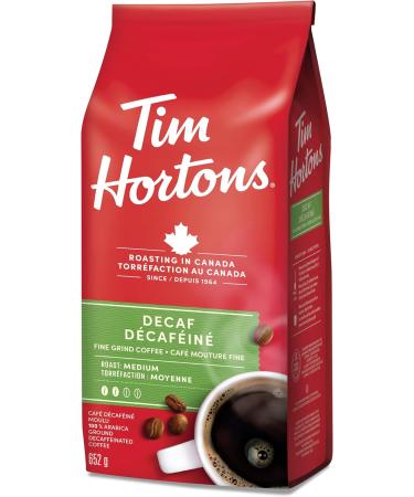 Tim Hortons Decaf Fine Grind Coffee Medium Roast Made with 100% Arabica Beans 652g Bag Coffee Decaf 652 g (Pack of 1) - Buy Online on GoSupps.com