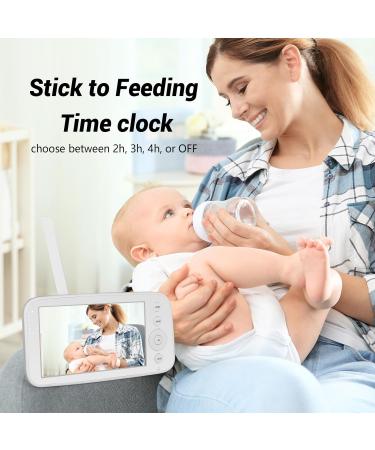 Byxsb Baby Monitor 5 inch LCD Screen Pan 360 & Tilt 90 Without WiFi Two-Way Audio Infrared Night Vision 1080P Camera and Lullabies - Buy Online on GoSupps.com