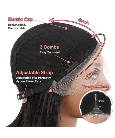 SOKU 18 Body Wave Synthetic Lace Front Wig Dark Brown - Pre Plucked T Part with Baby Hair, HD Transparent Lace - Women's Natural Wave Wigs - Buy Online on GoSupps.com