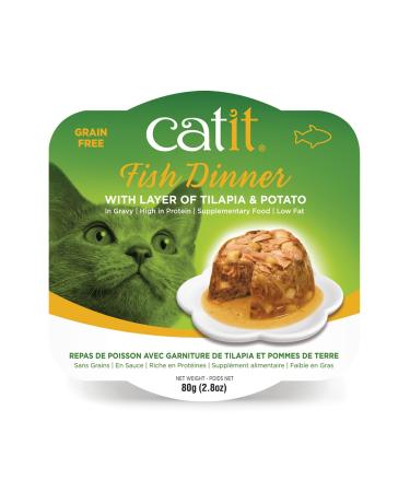 Catit Wet Cat Food Fish Dinner with Tilapia & Potato 80 g Pack of 6 Cat Food Cat Food Wet Nourriture Pour Chat Cat Wet Food Chat Kitten Food Kitten Wet Food Canned Cat Food