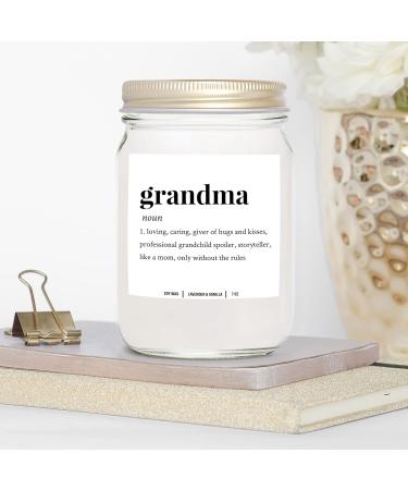 YouNique Designs Grandma Candle - 7 oz All-Natural Soy Vegan Aromatherapy Gift for Grandma - Lavender & Vanilla Scented Candle from Grandchildren - Buy Online on GoSupps.com