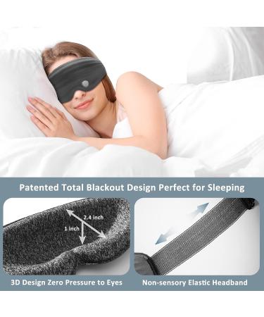 MOUNTRAX Heated Eye Mask - 3D Total Blackout Design - Smart IC for Safe Warm Compress - Heating Pad for Dry Eyes | Improve Sleep, Relieve Fatigue, Puffiness, Migraines - Grey - Buy Online on GoSupps.com