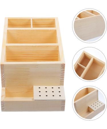 Beaupretty Desk grinding head storage desk pen pencil holder makeup brush finger nail art tool organizer remote control organizer grinding head holder drill rig wooden Tool Makeup - Buy Online on GoSupps.com