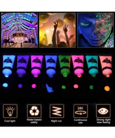 10ml Fluorescent Body Paint Set | Blacklight Face & Body Paints for Parties Festivals & Night Events | Vibrant Neon Colors for Creative Expression - Buy Online on GoSupps.com