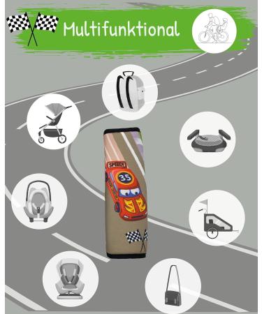 HECKBO 2X Kids Car Seat Belt Pads - Racing Cars Design - Seat Belt Protectors for Kids and Babies - Ideal for Booster Seats and Bicycle Racing - 2 Pieces - Buy Online on GoSupps.com