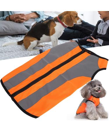 Qcwwy XL Fluorescent Orange Reflective Vest for Dogs - Safety Jacket & Pet Clothing | Bright Warning Safety Gear - Buy Online on GoSupps.com