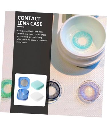 Buy Healvian 9-Sentence Contact Lens Container Set - Stylish Travel Kit for Women Colorful Eyes Case & Makeup Organizer - Glossy Small Storage Box for Contact Lenses - Buy Online on GoSupps.com