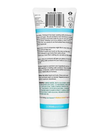 Thinksport Kids Tear-Free Shampoo & Body Wash | EWG Verified | Paraben & Phthalate-Free | Gentle Cleanser for Sensitive Skin - Papaya 8oz - Buy Online on GoSupps.com