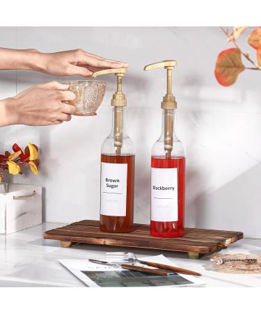 Bokon Lot de 4 distributeurs de sirop de caf de 750 ml avec ensemble complet d' tiquettes et entonnoir pour caf bar accessoires essentiels - Buy Online on GoSupps.com