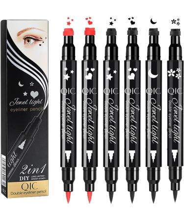 Eye Liner Pencils - Liquid Eye Liners Stamp Double-Headed Eye Liner Pen Waterproof Liquid Liner Eye Makeup Stencil Smudge Proof Eyeliners - Buy Online on GoSupps.com