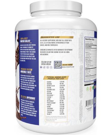 Alpha Supps ISO Low Carb 100% Whey Protein Isolate Powder 25 Grams Per Serving Helps Support Muscle Growth Low Sugar and Gluten Free (5 Pound (Pack of 1) Chocolate Cake) - Buy Online on GoSupps.com