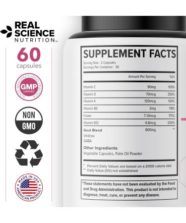 Real Science Nutrition Offers Gou-Tex Miracle Helping Symptoms Such as Stiff and Swollen Joints Discomfort and Redness Limited Range of Motion - Buy Online on GoSupps.com