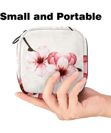 Women's Binding Storage Bags - Ink Cherry Blossom Flowers | Portable Menstrual Pad & Tampon Holders | Stylish Storage for Bandages | Multicolored | Ideal for School & Office - Buy Online on GoSupps.com
