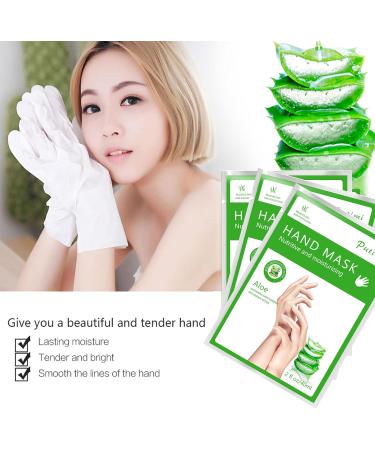 Hand Moisturiser Gloves 3Pcs Hand Masks for Dry Hands Plant Extracts for Dry Aging Cracked Hands Intense Skin Nutrition Hand Cream Mask Whitening and Anti aging Repair Rough Skin (Aloe Vera) - Buy Online on GoSupps.com