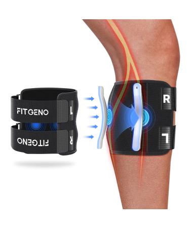 Fit Geno Sciatica Pain Relief Brace Devices: Upgraded Re-Active Plus Sciatica Pain Relief Brace w/Dual Pressure Pads for Maximum Lower Back Pain Relief Black