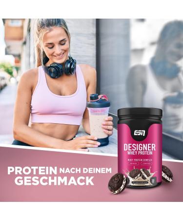 ESN Designer Whey Proteinpulver - Dark Cookies & Cream 2x908g 23g Protein/Serving Perfect for Muscle Building Free Shaker | Quality Made in Germany - International Shipping - Buy Online on GoSupps.com