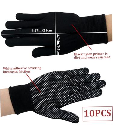 Mechanic Gloves Work Gloves 10 Pairs Non-Slip Breathable Mechanic Gloves Nylon Gardening Gloves with Wrist Brace Elastic Stainproof Seamless Knit Gloves - Buy Online on GoSupps.com