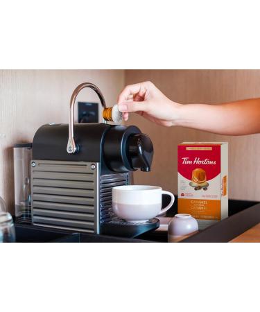 Tim Hortons Caramel Espresso Capsules Nespresso Original Line Compatible Capsules 100 Count Caramel Espresso 10 count (Pack of 10) - Buy Online on GoSupps.com