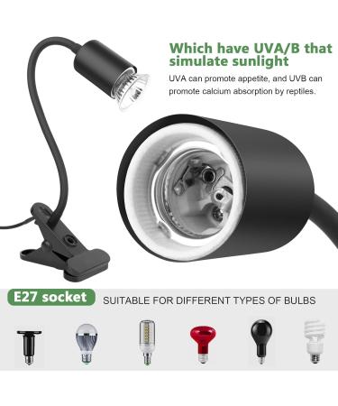 IOOTSEA Matt Black Terrarium Heat Lamp for Turtles & Reptiles - UVA/UVB Heating Ideal for Aquatic Animals & Accessories - Buy Online on GoSupps.com