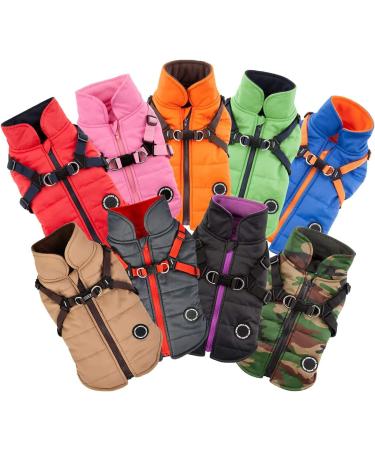 Puppia Mountaineer Winter Dog Coat with Integrated Harness | Waterproof, Warm Fleece, No Pull Design | Red | Small & Medium Sizes - Buy Online on GoSupps.com