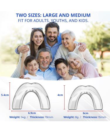 Visismile Professional Dental Night Guard for Teeth Grinding - 2 Sizes Pack of 4 with Hygiene Case | Stops Bruxism & Clenching - Buy Online on GoSupps.com