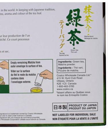 Kirkland Signature Original Green Tea 100 Count - Buy Online on GoSupps.com