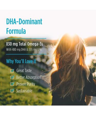 Nordic Natural DHA Strawberry - 180 Soft Gels - 830 mg Omega-3 - High-Intensity DHA Formula for Brain & Nervous System Support - Non-GMO - 90 Servings - Buy Online on GoSupps.com
