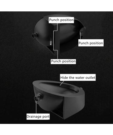 Household Items Men's Urinal Trough Commercial Washout Urinal Intelligent Touchless Stainless Steel Urinal Black Bathroom Wall Mounted Urinal Toilet Accessory for Home - Buy Online on GoSupps.com