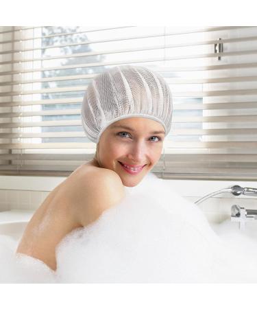 4 Pcs White Mesh Sleep Bonnet Hair Nets for Women - Night Sleep Cap Hat - Buy Online on GoSupps.com