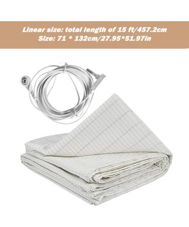 Grounding Mat For Bed Silver Conductive Earthing Mat with 180inch Grounding Wire Grounding Sheet Foldable Earthing Sheets Breathable Grounding Bed Sheet For Better Sleep 28 * 52inch - Buy Online on GoSupps.com