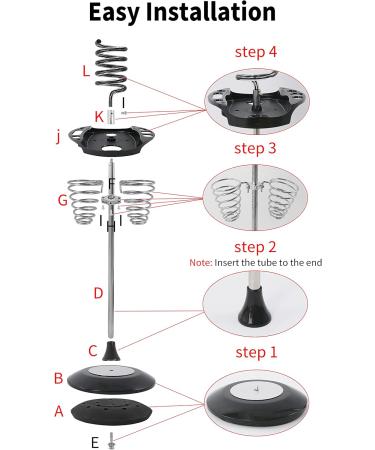 Hair Dryer Stand - Twisty Style Acrylic Holder for Hair Styling Tools | Heavy Base & Tray for Curling & Straightening | Crystal Design - Buy Online on GoSupps.com