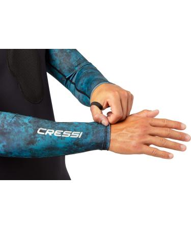 Cressi Adult Camouflage Hooded Rash Guard - Neoprene Padded Chest | Cobia 3X-Large Blue Hunter - Buy Online on GoSupps.com