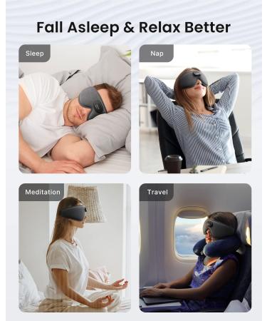 RENPHO EyeSnooze Sleep Mask with Bluetooth Headphones - Ultra Soft 3D Blackout Eye Mask for Side Sleepers, Men - Comfort Night Eye Mask - Fathers Day & Graduation Gifts - Buy Online on GoSupps.com