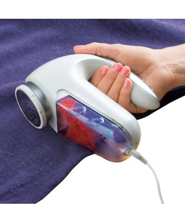 Collections Etc Electric Fabric & Clothing Shaver - Removes Pills Fuzz and Lint from All Fabrics Without Damaging Clothes