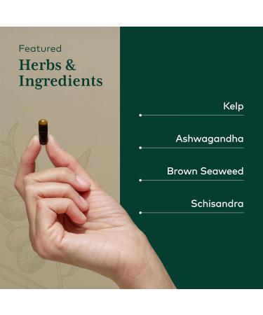 Gaia Herbs Pro Thyroid Formula - Supports Cardiovascular & Metabolic Health - with Ashwagandha Root Schisandra Berry Kelp & Brown Seaweed - Vegan & Gluten-Free - 120 Liquid Phyto-Caps (60 Servings) - Buy Online on GoSupps.com
