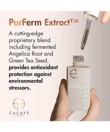 CACAYE Vitamin C Oil for Face - Gentle Brightening Hydrating Anti-Aging Facial Oil Moisturizer for All Skin Types - 1 Fl Oz - Buy Online on GoSupps.com