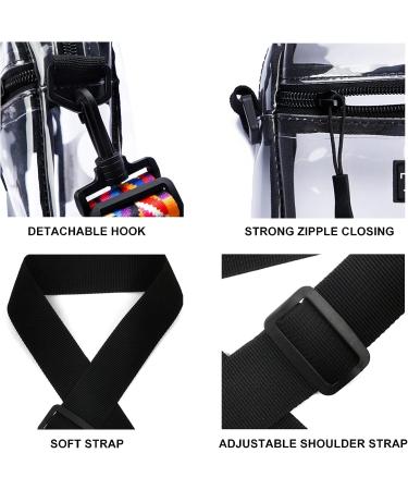 DUORT Clear Stadium Approved Crossbody Bag - White | TPU Clear Purse with Adjustable Strap for Concerts & Events - Buy Online on GoSupps.com